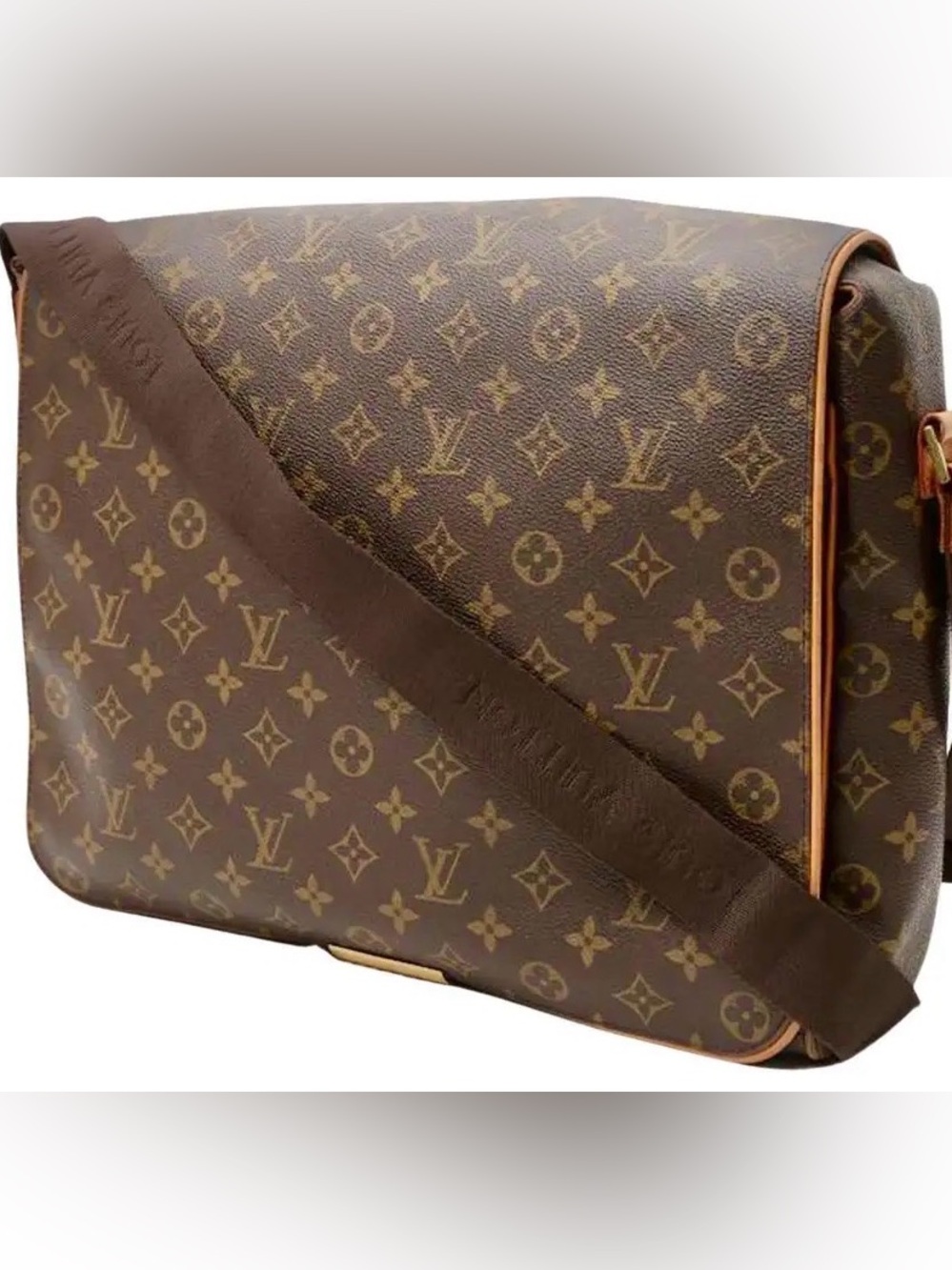 Louis Vuitton Brown Monogram Messenger Bag **AUTHENTIC